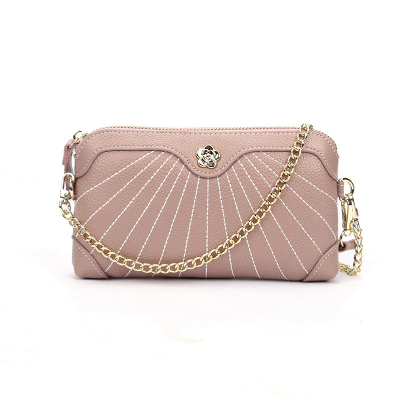 Women's Design Sewing Thread Long Wrist Clutch Shoulder Bags