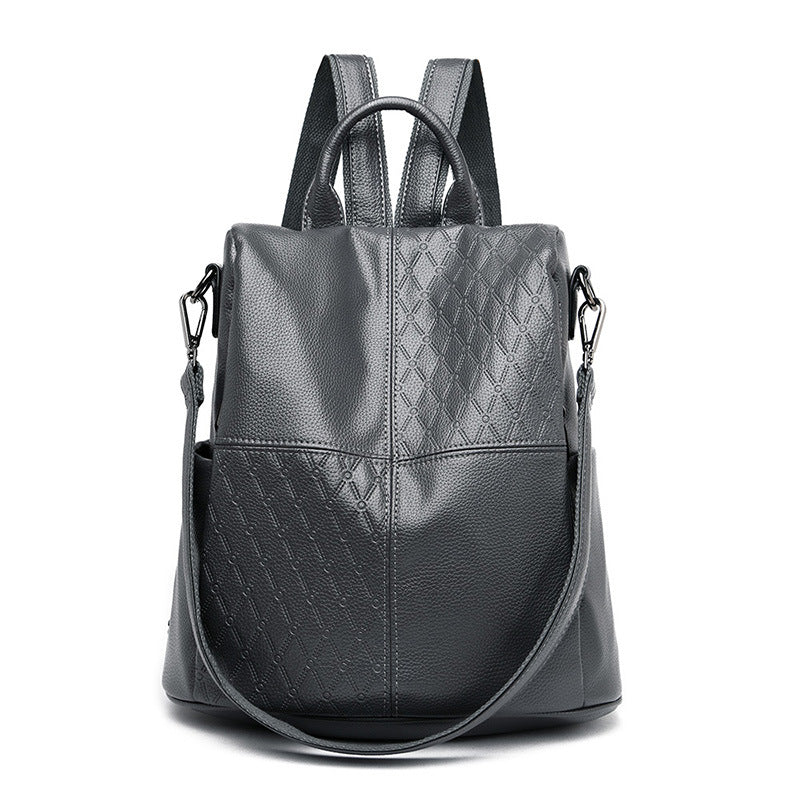 Large Capacity Female Spring Soft Leather Backpacks