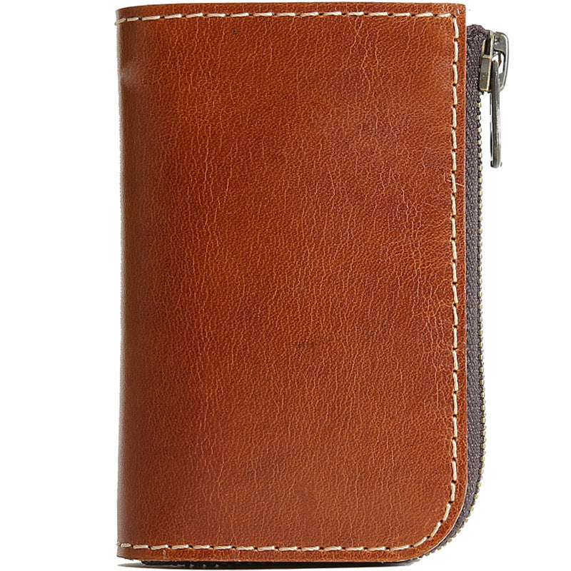 Men's Italy Leather First Layer Short Cowhide Coin Purses