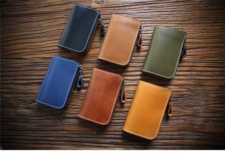 Men's Italy Leather First Layer Short Cowhide Coin Purses