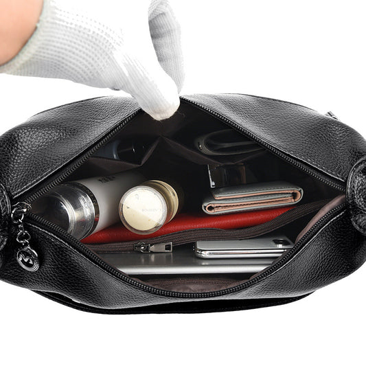 Women's Fashionable Mother Large Capacity Soft Leather Crossbody Bags