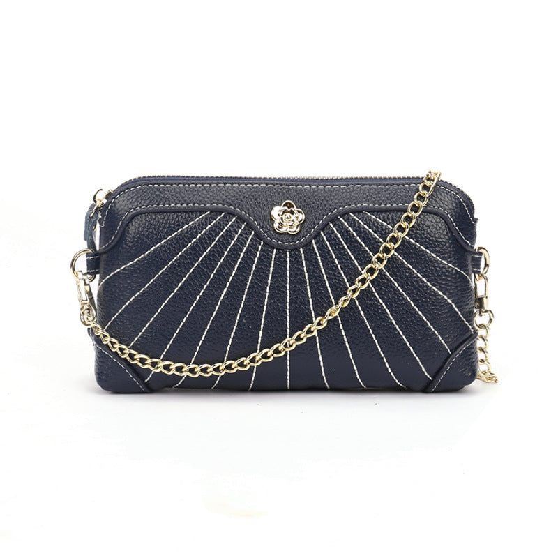 Women's Design Sewing Thread Long Wrist Clutch Shoulder Bags