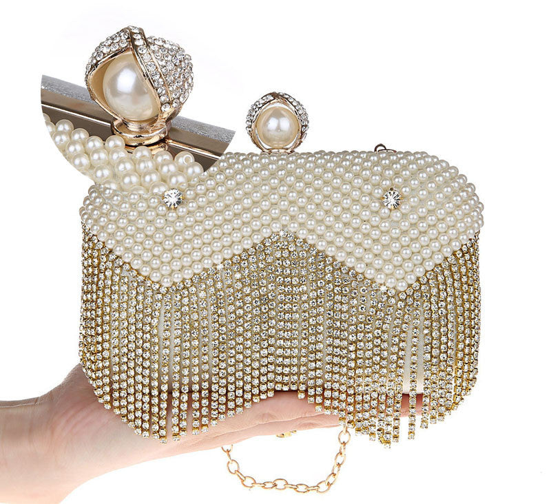 Tassel Rhinestone Dinner Clutch Sachet Mini Evening Bags