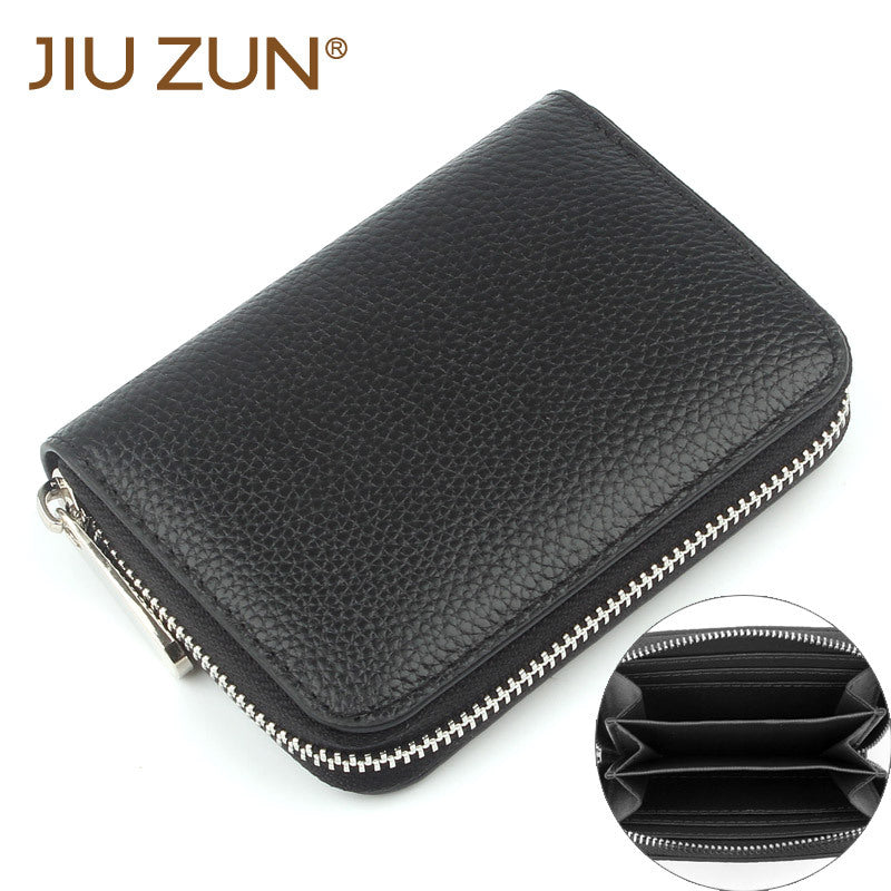 Women's & Men's First Layer Cowhide Short Genuine Leather Coin Purses