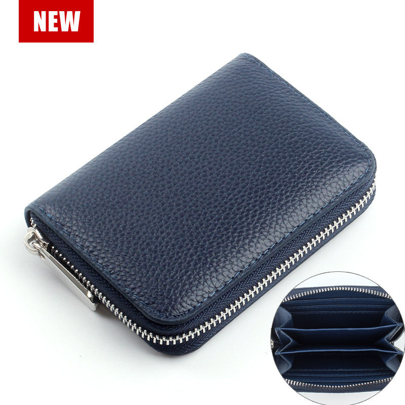 Women's & Men's First Layer Cowhide Short Genuine Leather Coin Purses