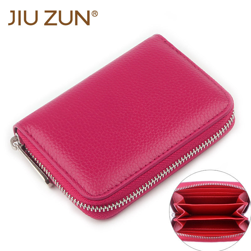 Women's & Men's First Layer Cowhide Short Genuine Leather Coin Purses