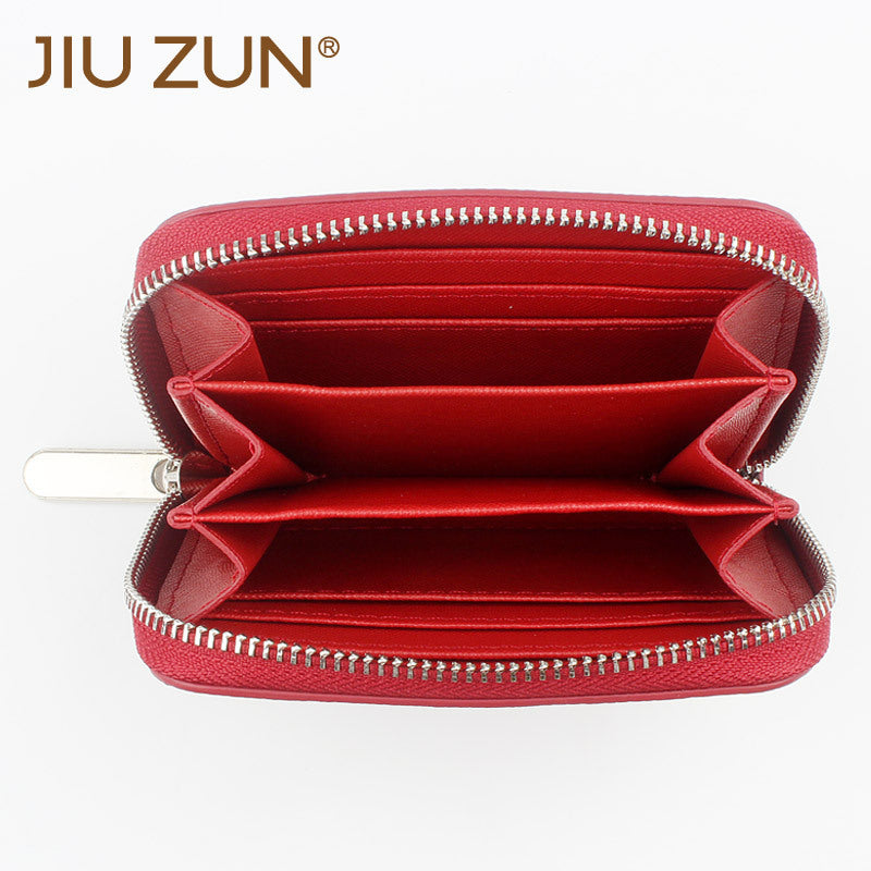 Women's & Men's First Layer Cowhide Short Genuine Leather Coin Purses