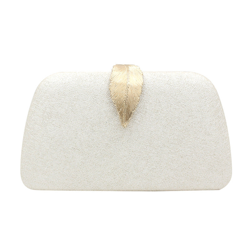 Popular Box Storage Metal Leaf Leather Evening Bags