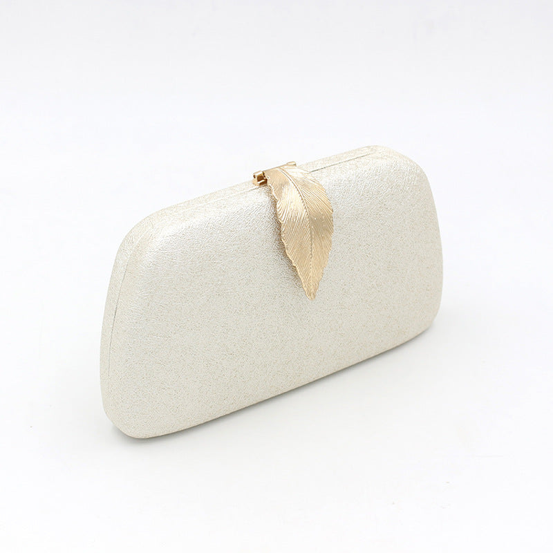 Popular Box Storage Metal Leaf Leather Evening Bags