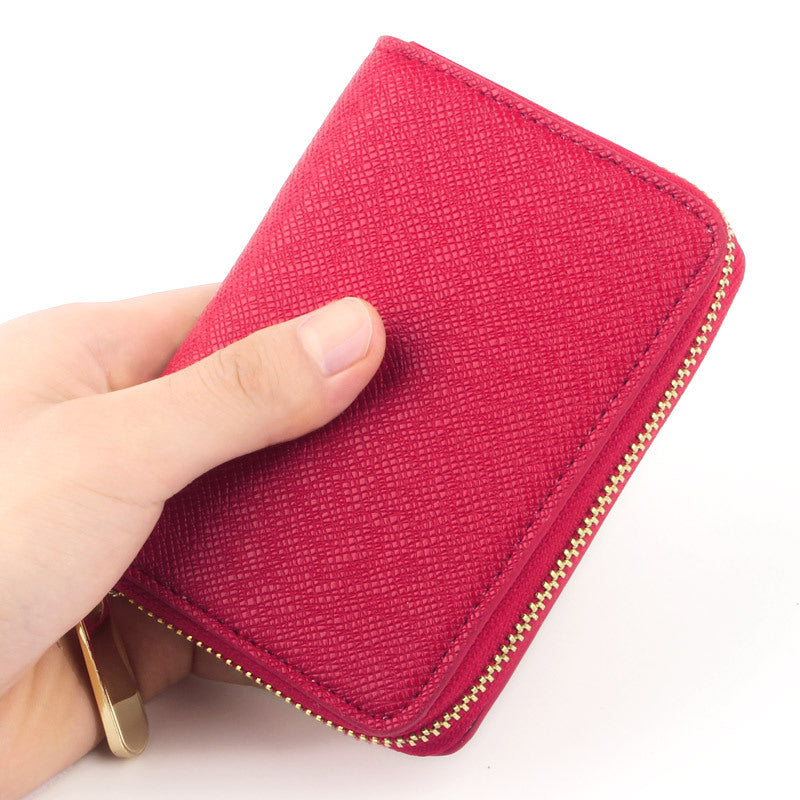 Beautiful Women's Short Clutch Cross Pattern Ladies Wallet