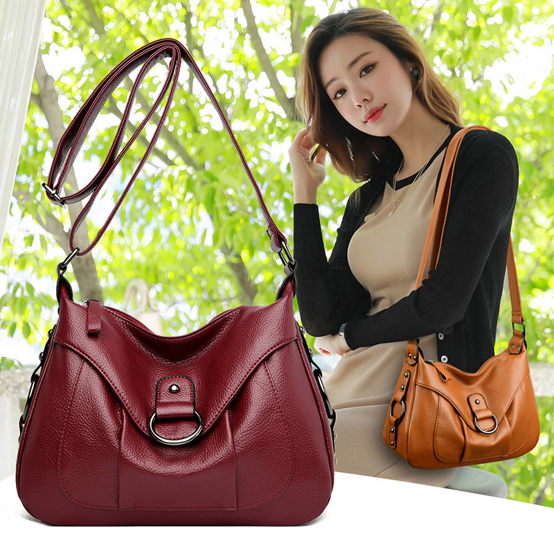 Women's New Mother's Fashion Soft Leather Crossbody Bags