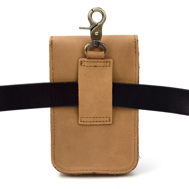 Men's Crazy Horse Leather Pocket First Layer Bags