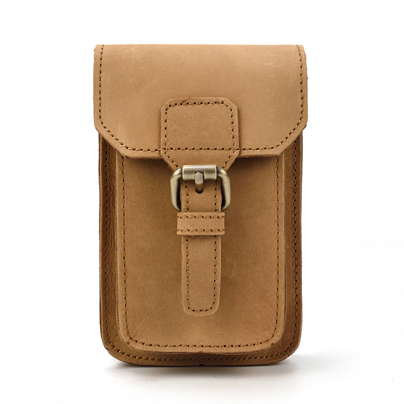 Men's Crazy Horse Leather Pocket First Layer Bags