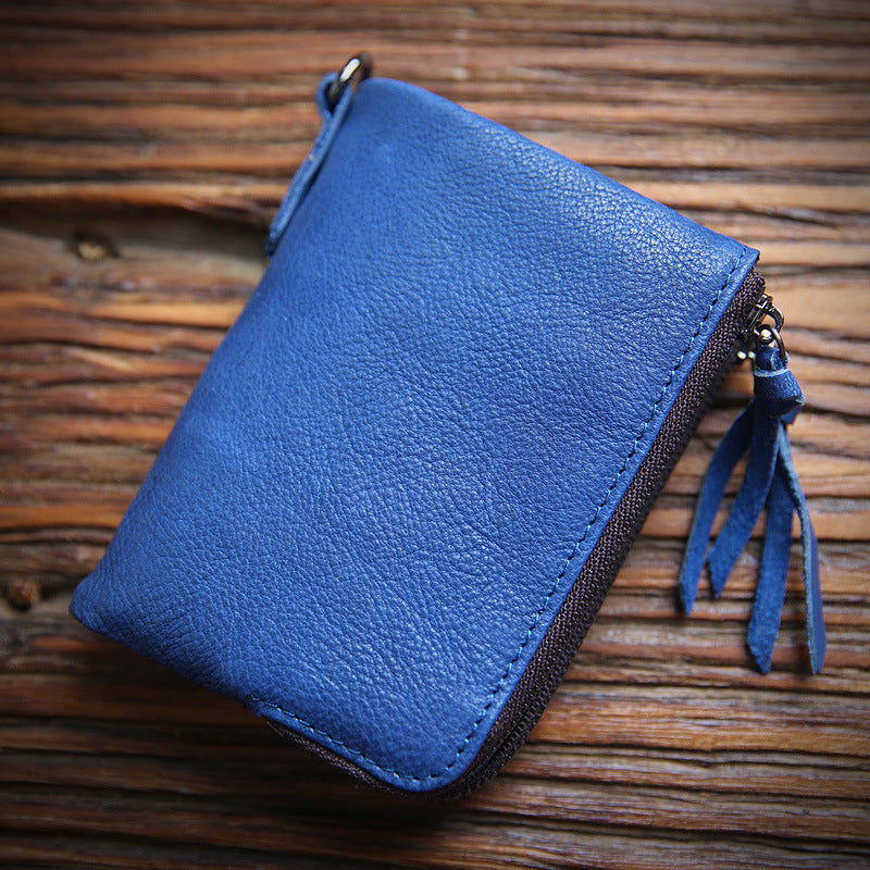 Men's Genuine Leather Korean Fashionable Zipper Hasp Ladies Wallets