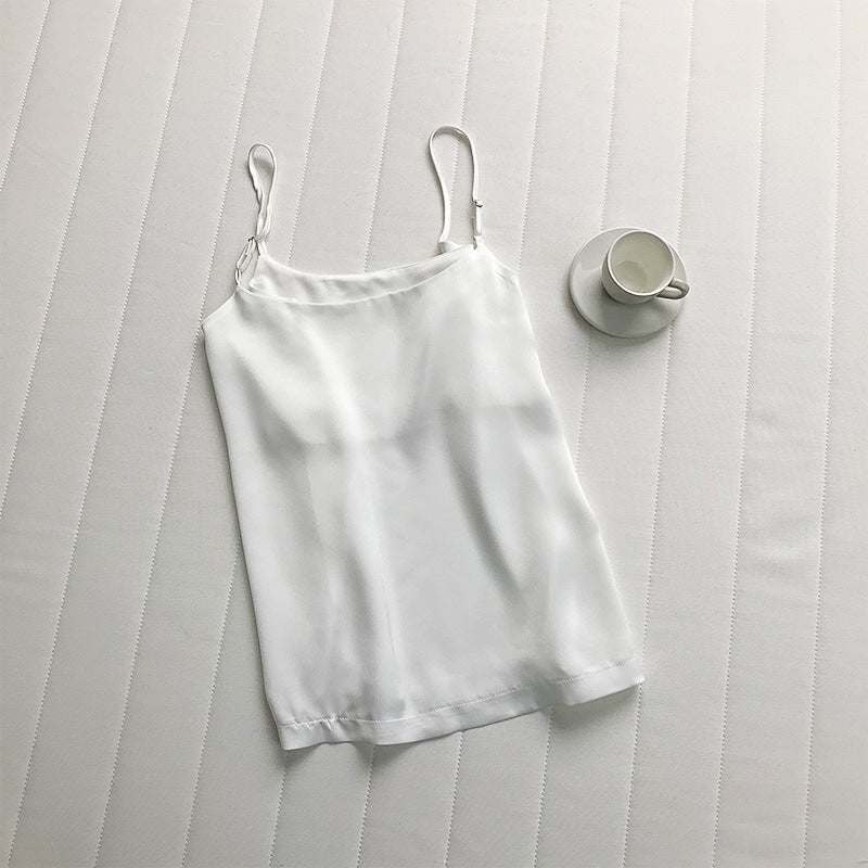Women's Unique Satin Spaghetti Strap Camisole Tops