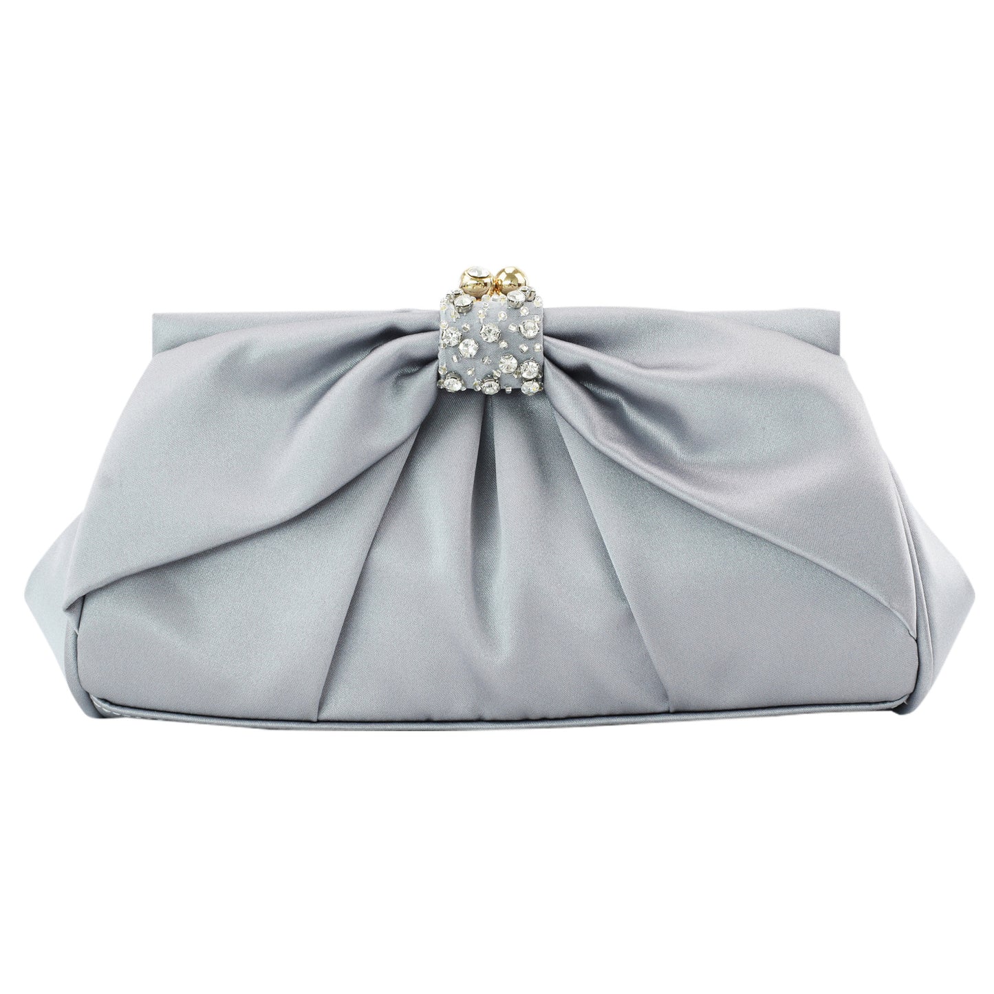 Women's Diamond Bow Solid Color Wrinkled Satin Shoulder Bags