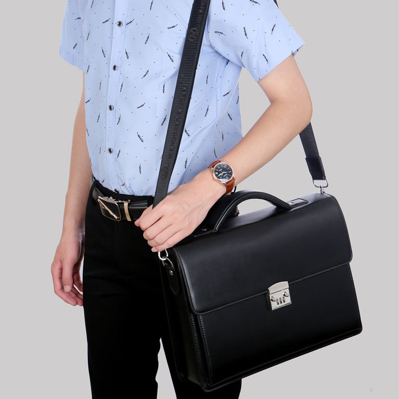 Men's Business Password Official High Quality Large Men's Briefcases
