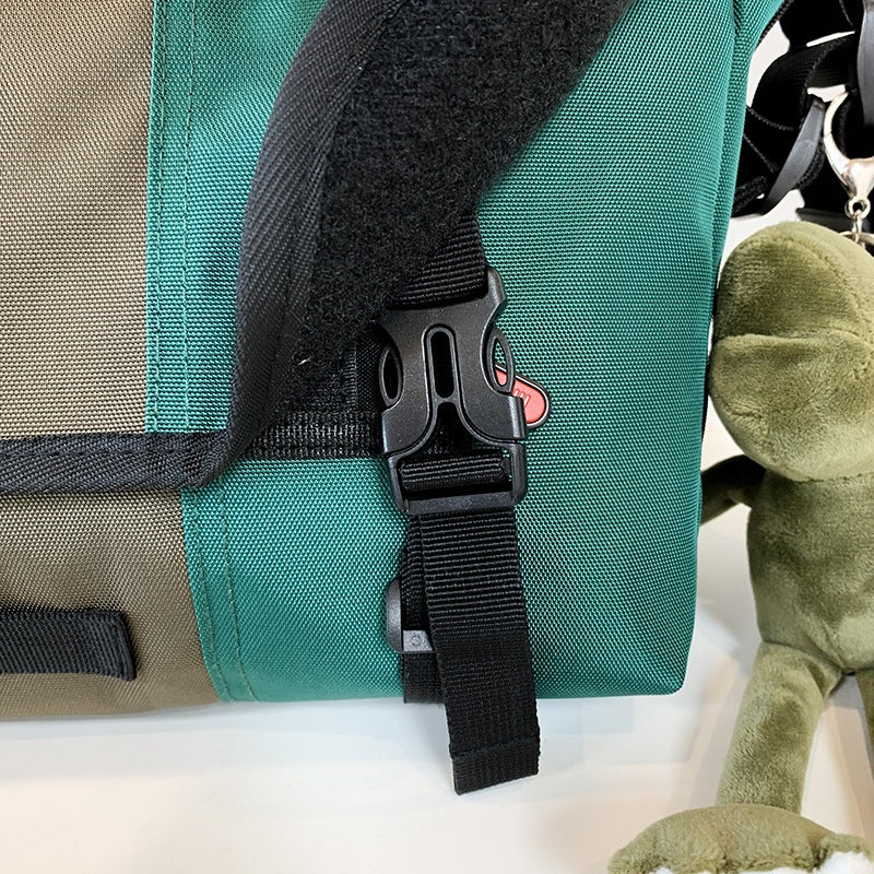 Men's Trendy Contrast Color Nylon Commuting Fashion Men's Messenger Bags