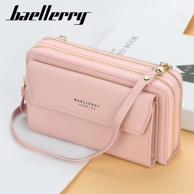 Women's Long Korean Double Zipper Fashionable Mobile Ladies Wallet