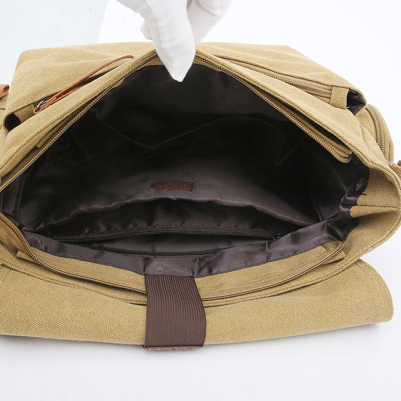 Men's Canvas Fashion Business Portable Official Document Men's Shoulder Bags