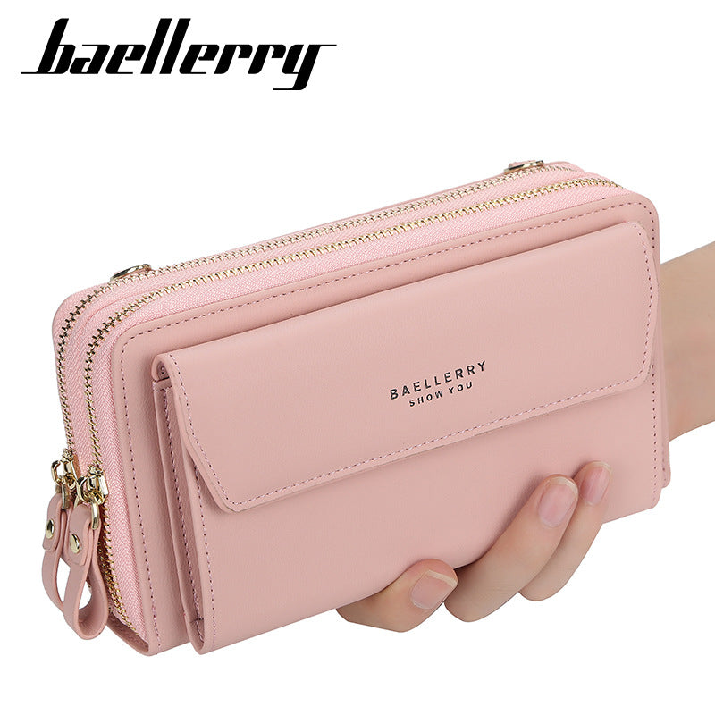 Women's Long Korean Double Zipper Fashionable Mobile Ladies Wallet