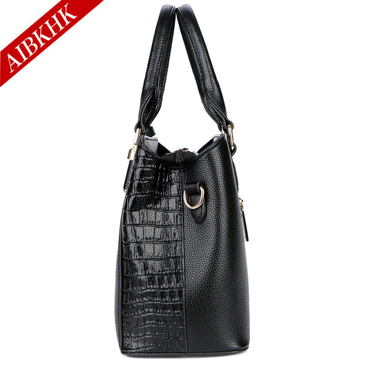 Women's Tide Alligator Print Simple Large Capacity Handbags