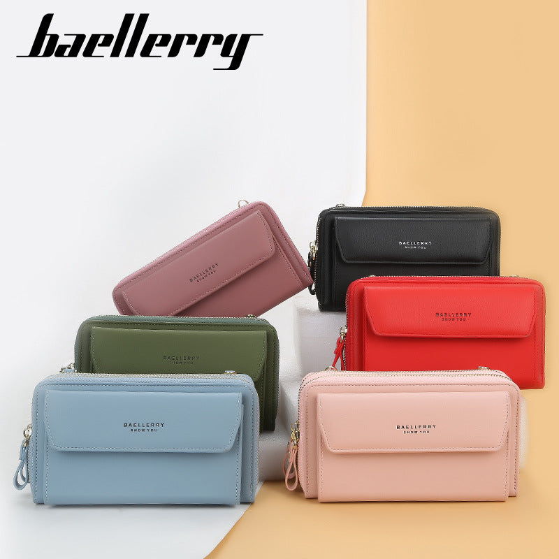 Women's Long Korean Double Zipper Fashionable Mobile Ladies Wallet