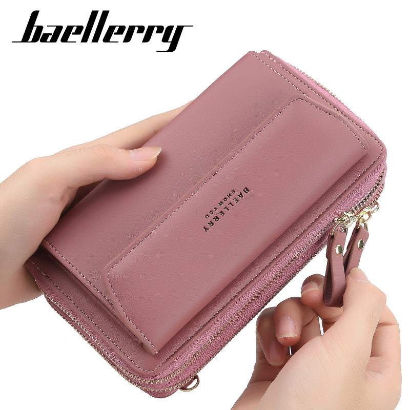 Women's Long Korean Double Zipper Fashionable Mobile Ladies Wallet