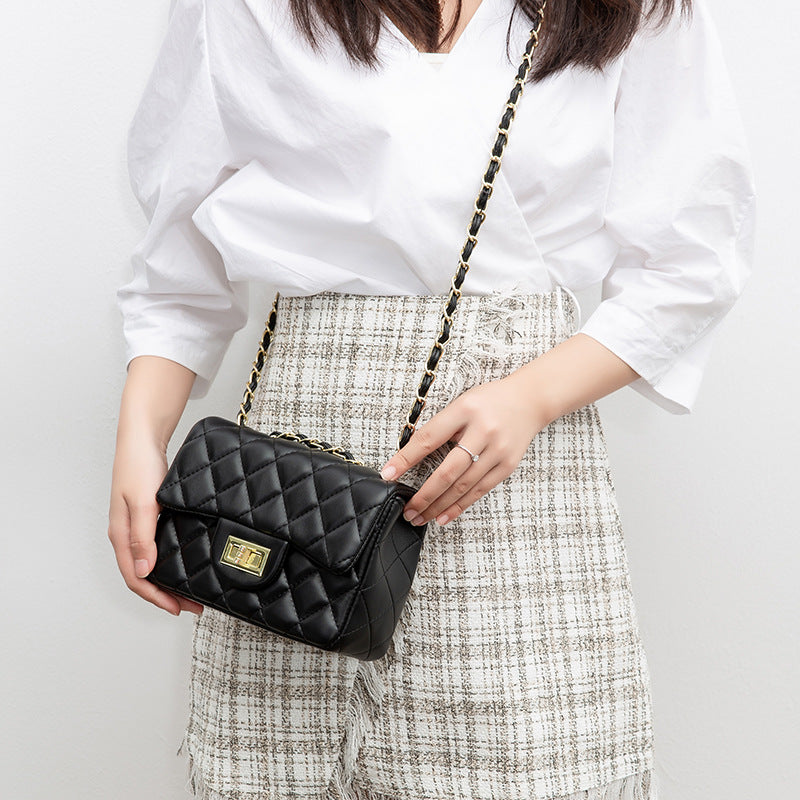 Women's Durable Mini Rhombus Chain Style Crossbody Bags