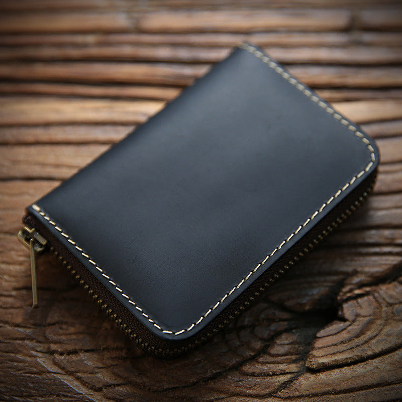 Men's Crazy Horse Leather First Layer Cowhide Purses