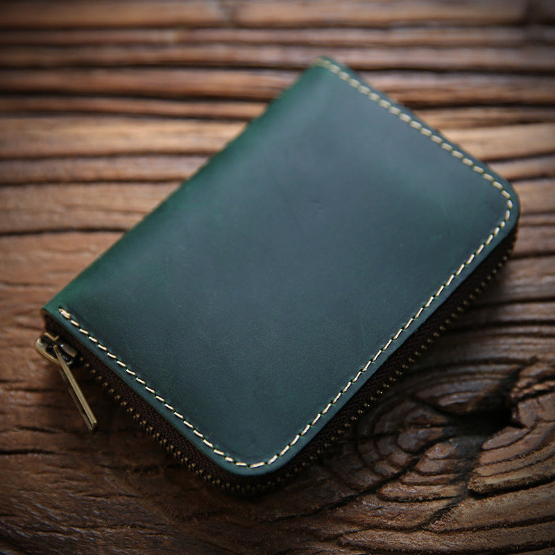 Men's Crazy Horse Leather First Layer Cowhide Purses