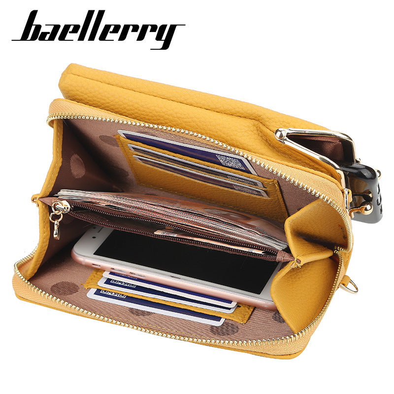 Women's Korean Style Fashion Mid-length Zipper Vertical Bags