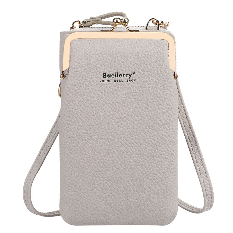Women's Korean Style Fashion Mid-length Zipper Vertical Bags