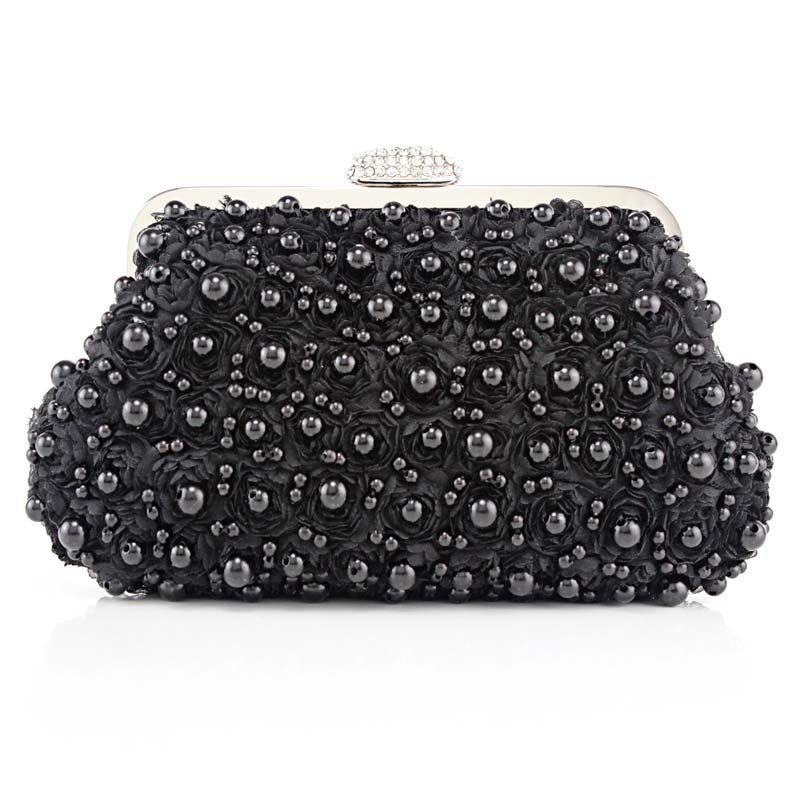 Women's Colorful Moon Dinner Flower Beaded Evening Bags