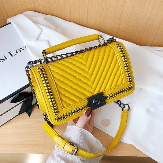 Classic Style Fashion Sewing Line Chain Bags