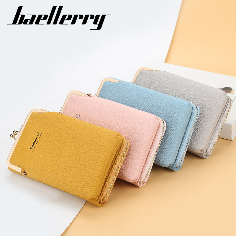 Women's Korean Style Fashion Mid-length Zipper Vertical Bags