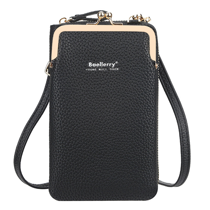 Women's Korean Style Fashion Mid-length Zipper Vertical Bags