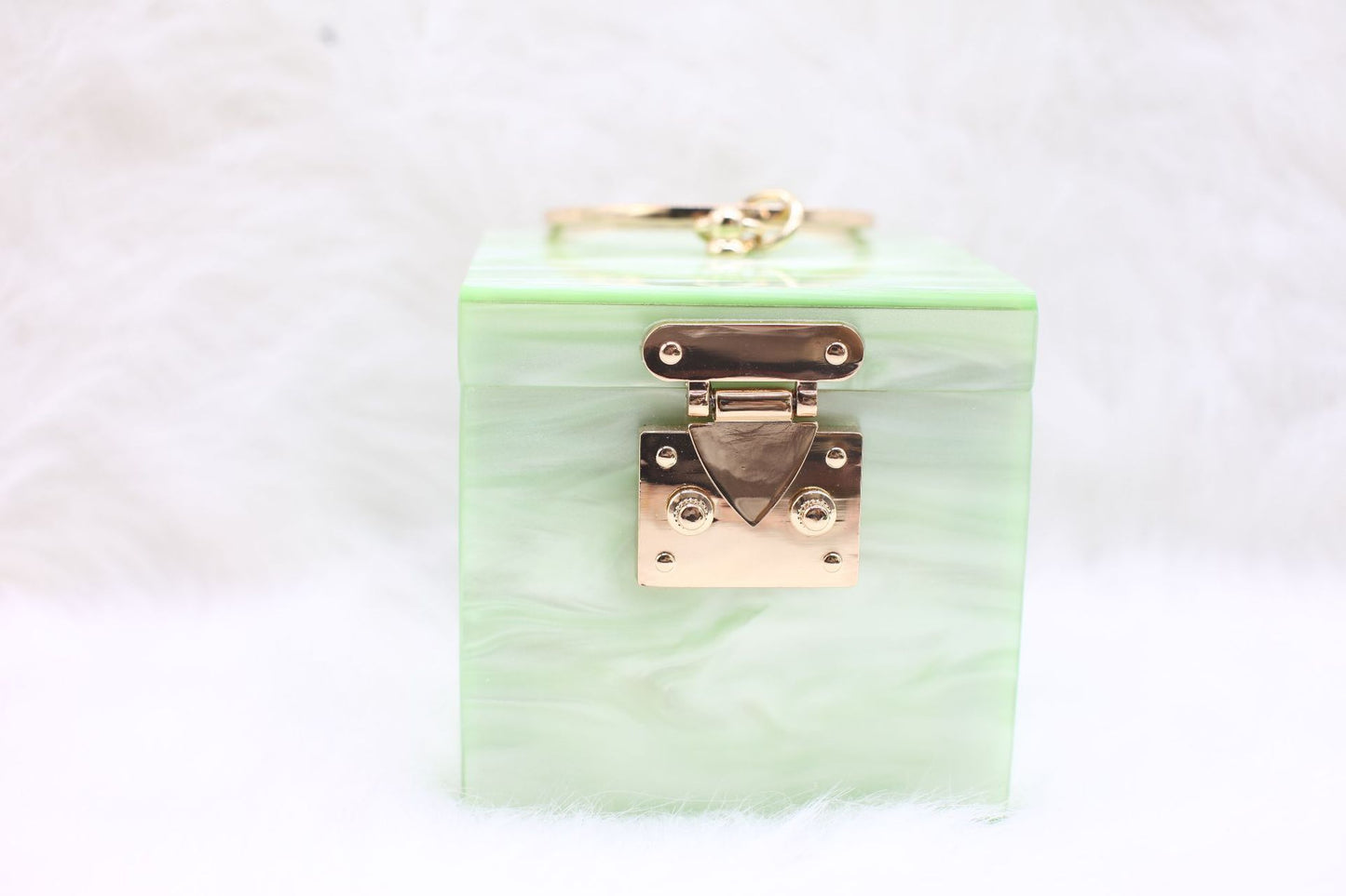 Elegant Marble Pattern Acrylic Box Hand Evening Bags