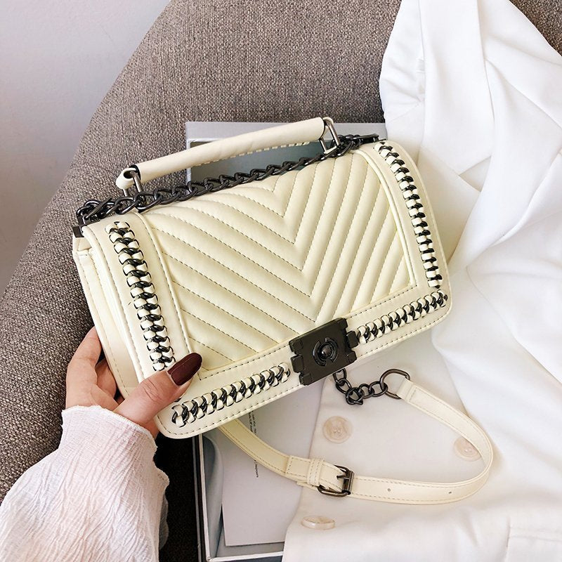 Classic Style Fashion Sewing Line Chain Bags