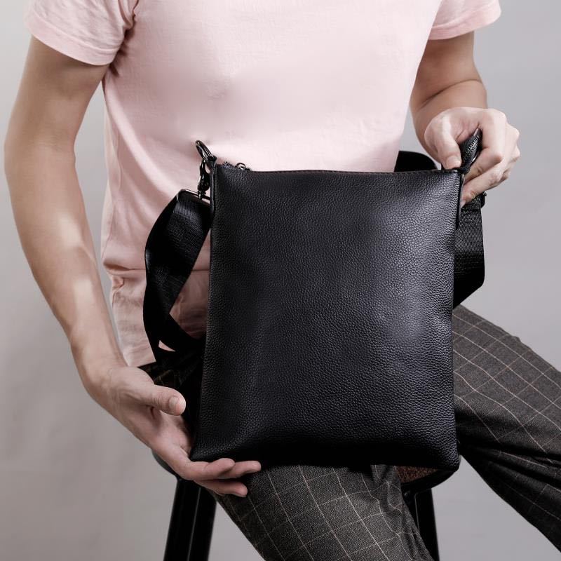 Men's Fashion Top Layer Cowhide Gymnastic Valise Men's Shoulder Bags