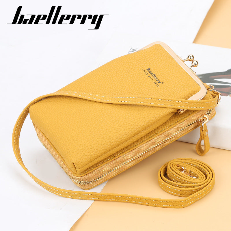 Women's Korean Style Fashion Mid-length Zipper Vertical Bags