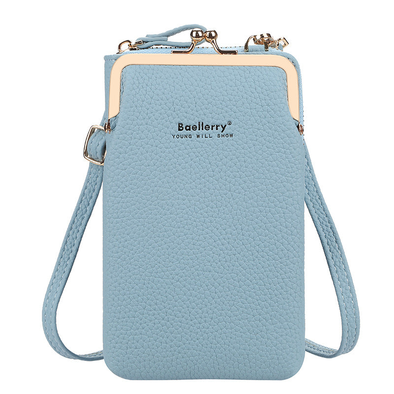 Women's Korean Style Fashion Mid-length Zipper Vertical Bags