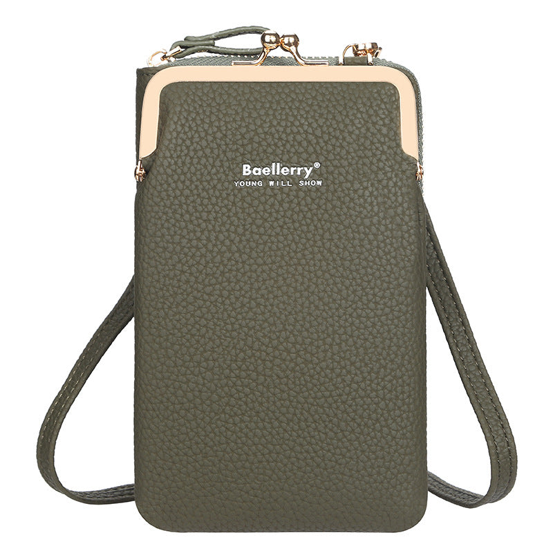 Women's Korean Style Fashion Mid-length Zipper Vertical Bags