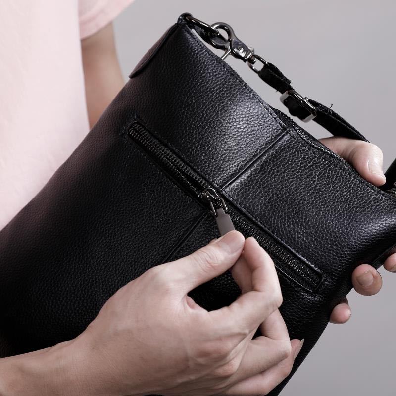 Men's Fashion Top Layer Cowhide Gymnastic Valise Men's Shoulder Bags