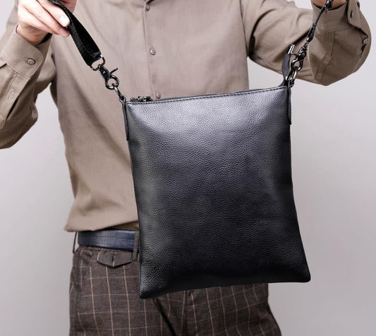 Men's Genuine Leather First Layer Cowhide Trendy Bags