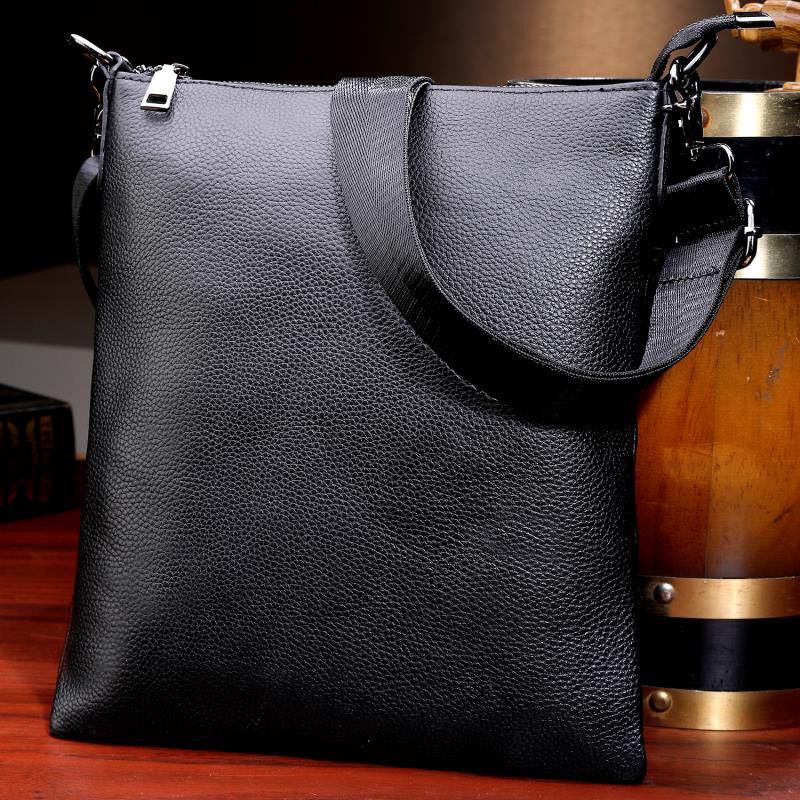 Men's Genuine Leather First Layer Cowhide Trendy Bags