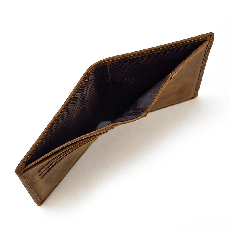 Men's Passport Wrapper Crazy Horse Vintage Genuine Men's Wallets
