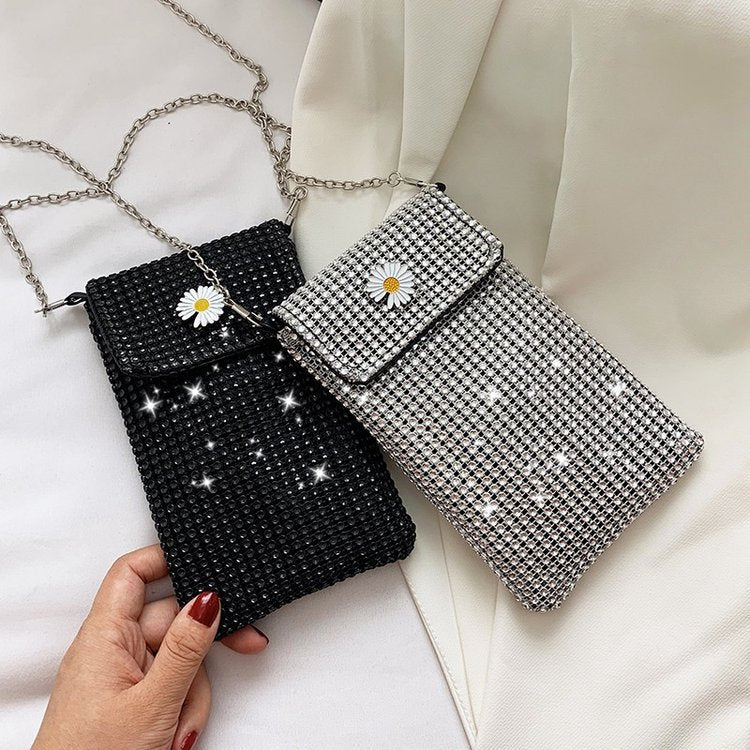 Street Full Diamond Shiny Chain Trendy Fashion Personalized Women's Shoulder Bag