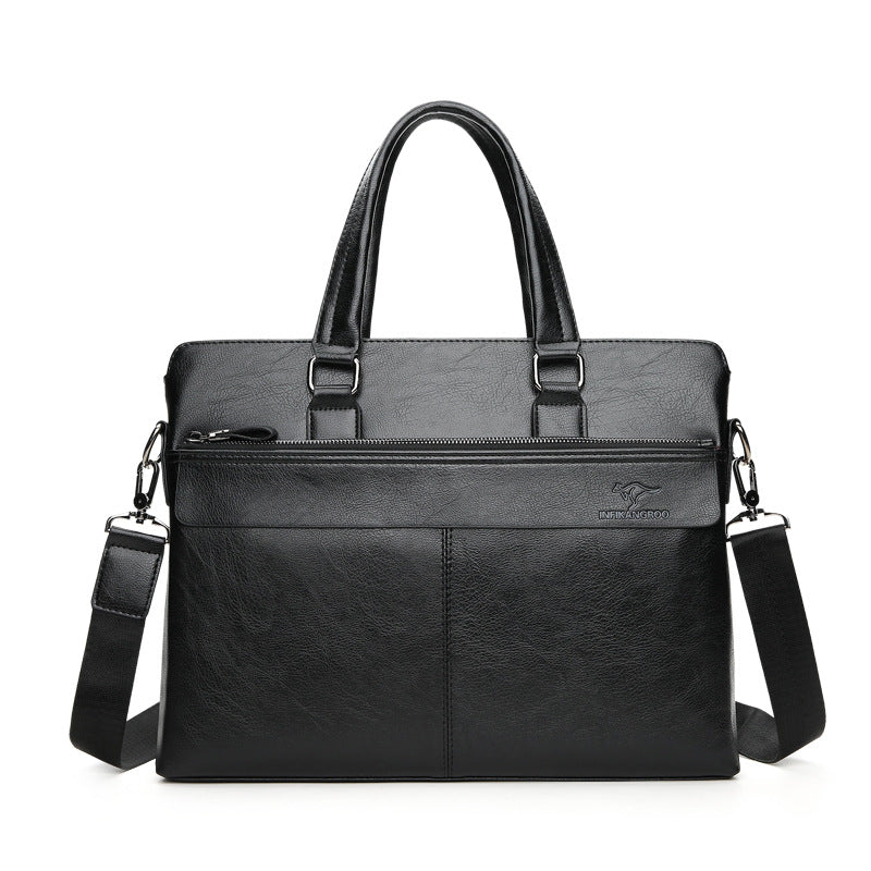Men's Fashion Business Horizontal Leather File Men's Messenger Bags