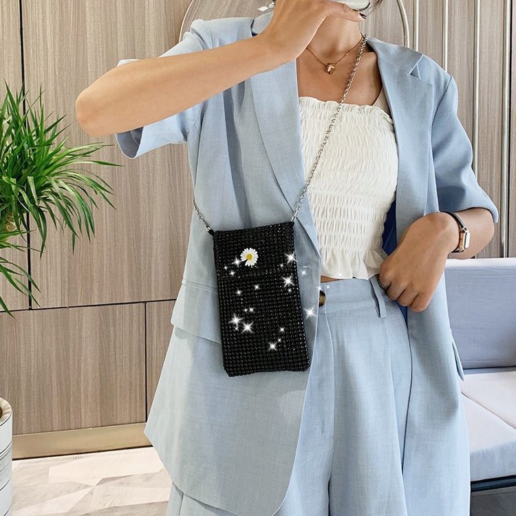 Street Full Diamond Shiny Chain Trendy Fashion Personalized Women's Shoulder Bag
